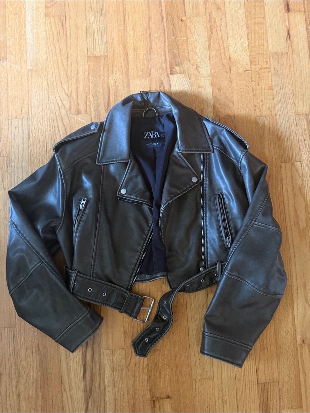 Zara leather moto jacket